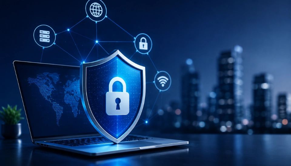 Network security solution protecting business data and digital infrastructure from cyber threats.